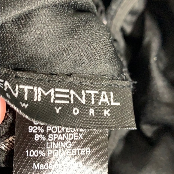 New Sentimental Cage High Neck Lace Up Metallic dress black medium nwt - Picture 8 of 8